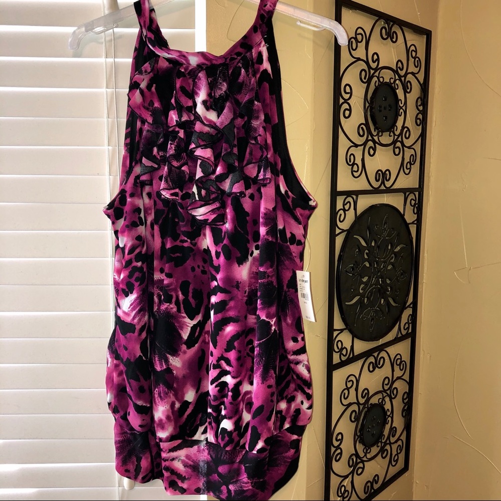 Lane Bryant | High collar ruffle top